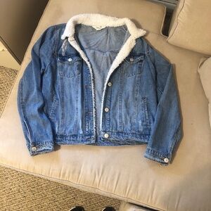Denim Jacket with Sherpa Lining